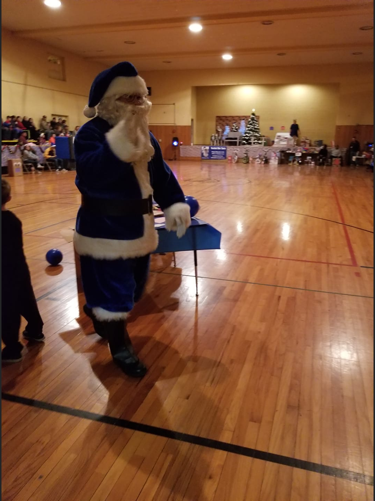 R. Buddy Blue Rosebud Blue Santa