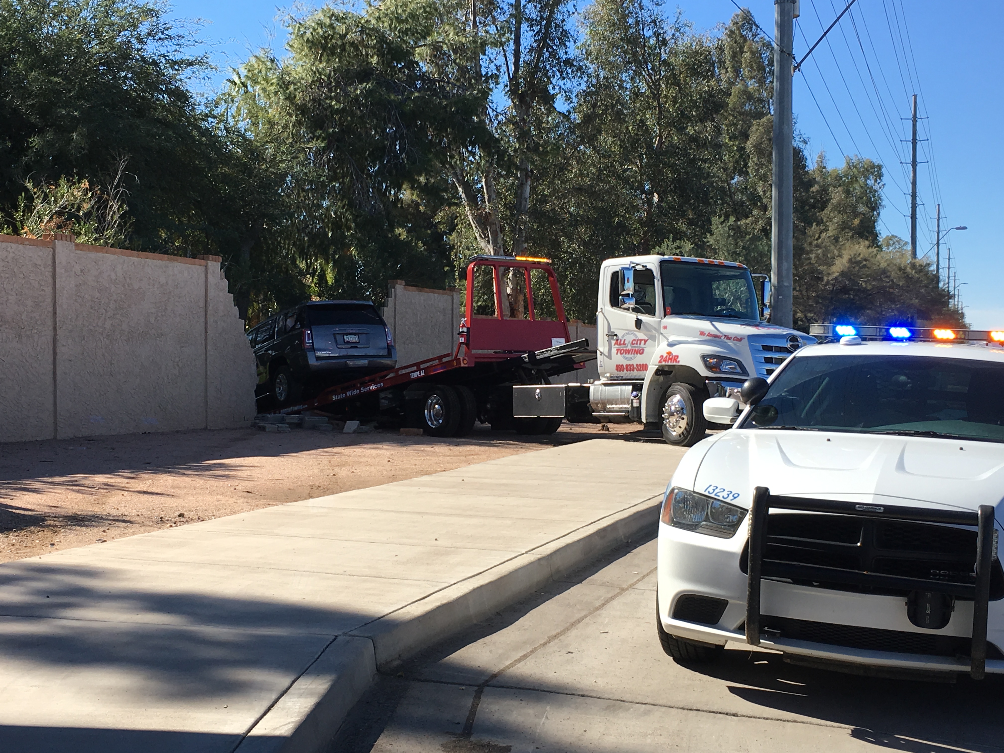 car into wall scottsdale