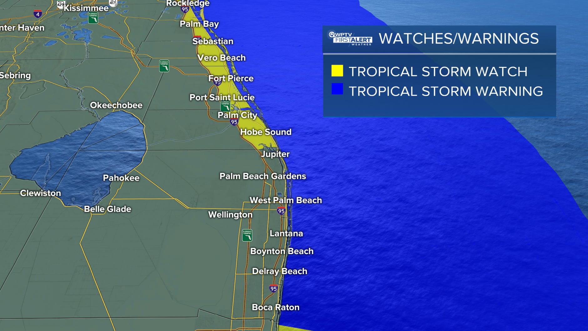 Watches and warnings for TD 9, Sept. 27, 2025 8 p.m.