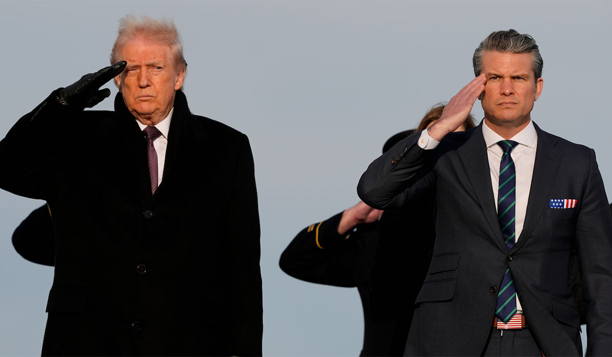 Donald Trump and Pete Hegseth 