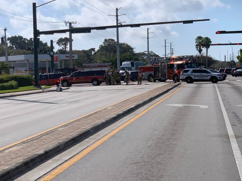 hazardous spill in the road Naples