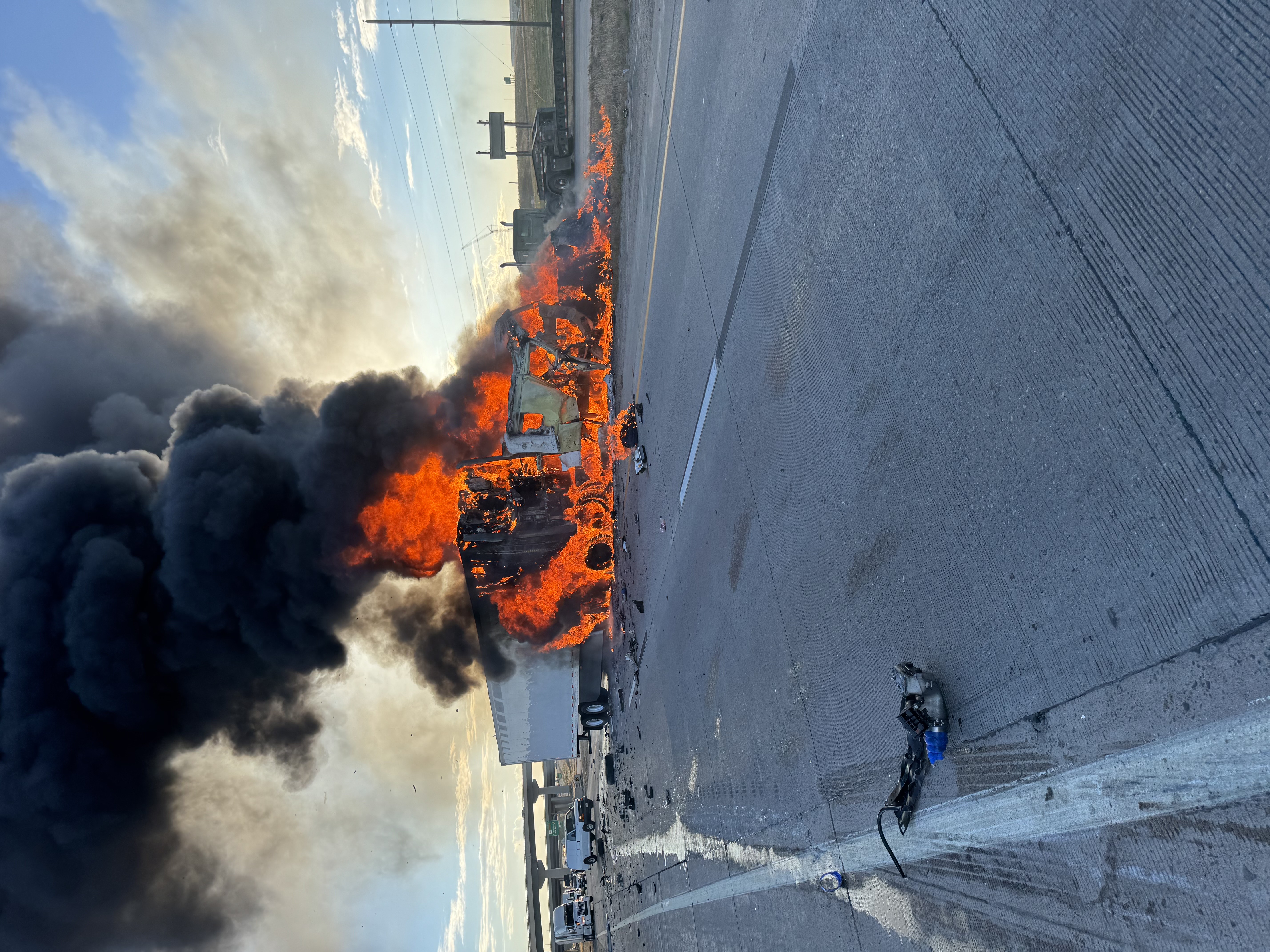 I-70 and E-470 semi fire_Colorado State Patrol