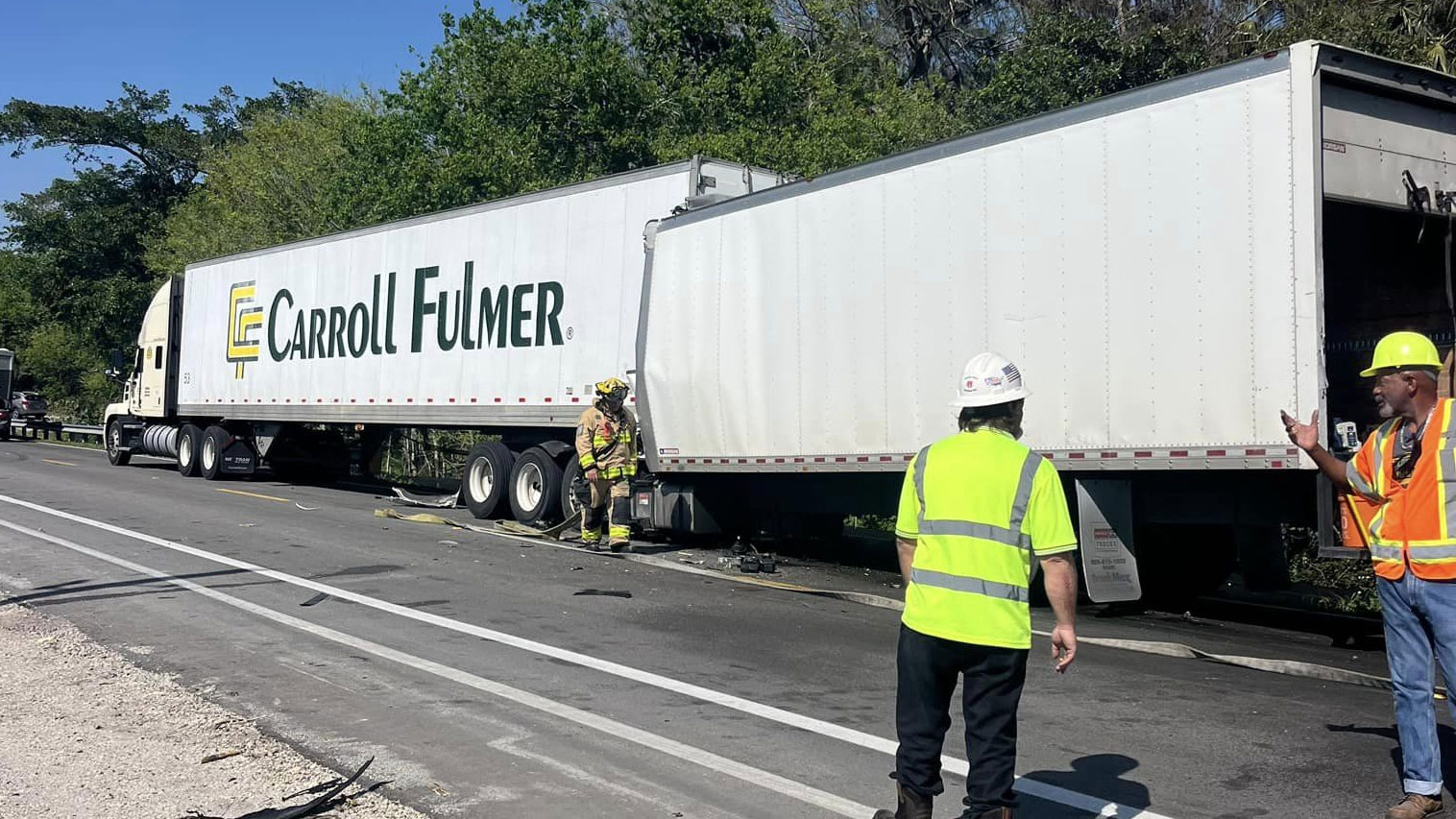 A driver was killed in a crash involving a semi and box truck in western Martin County on Feb. 26, 2024, the sheriff's office said.