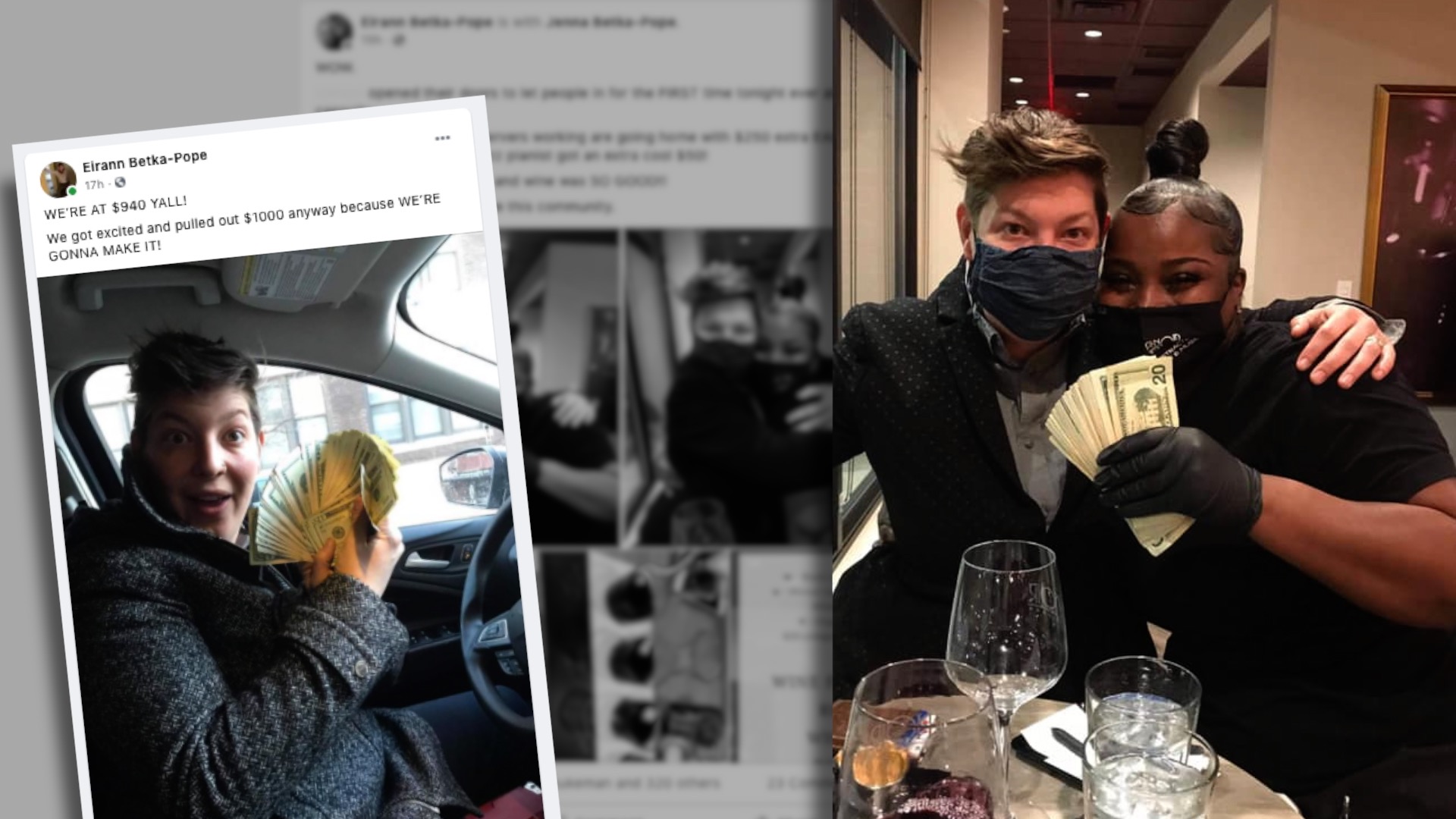 Couple leave 1000 tips