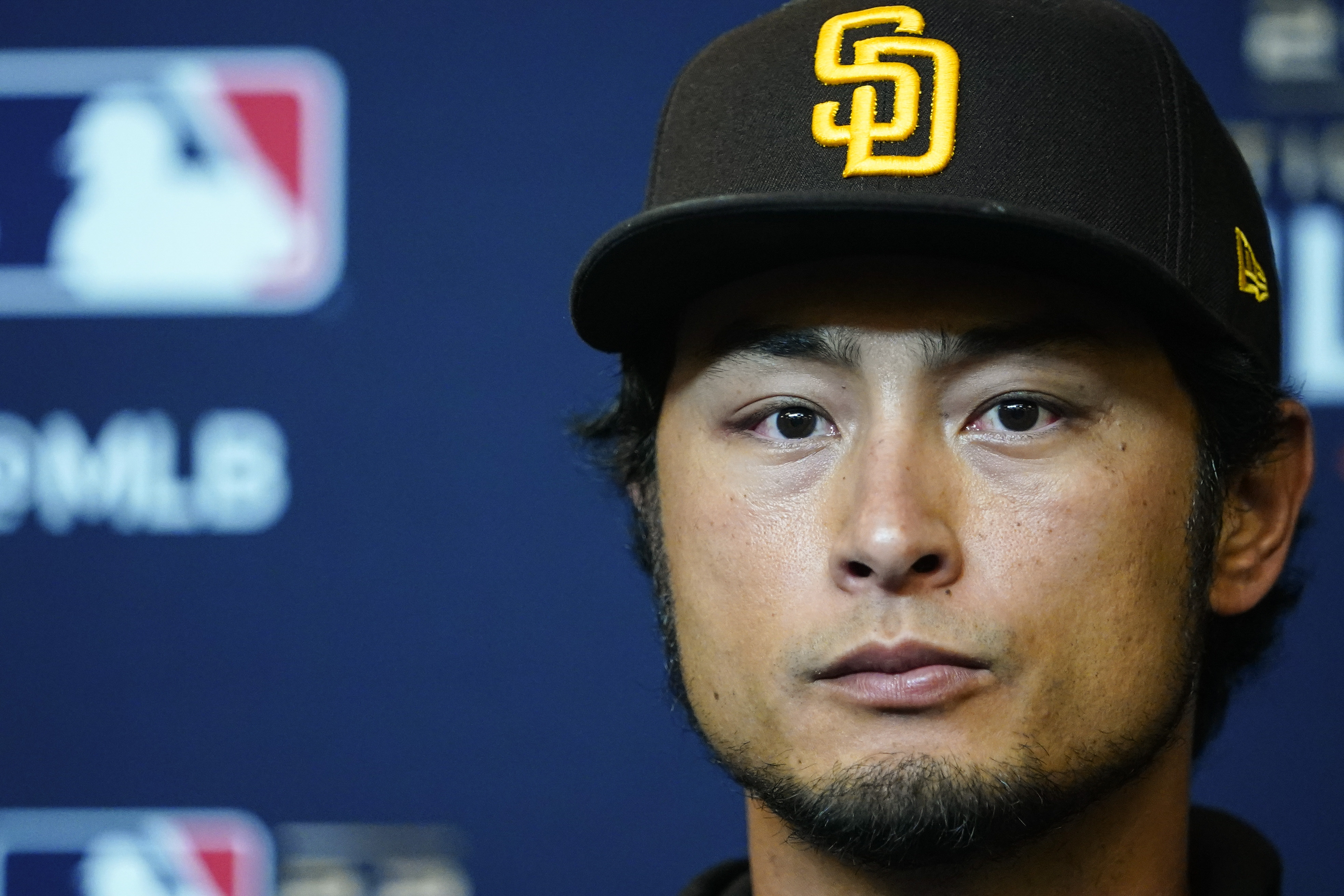 Yu Darvish at press conference ahead of 2022 postseason 