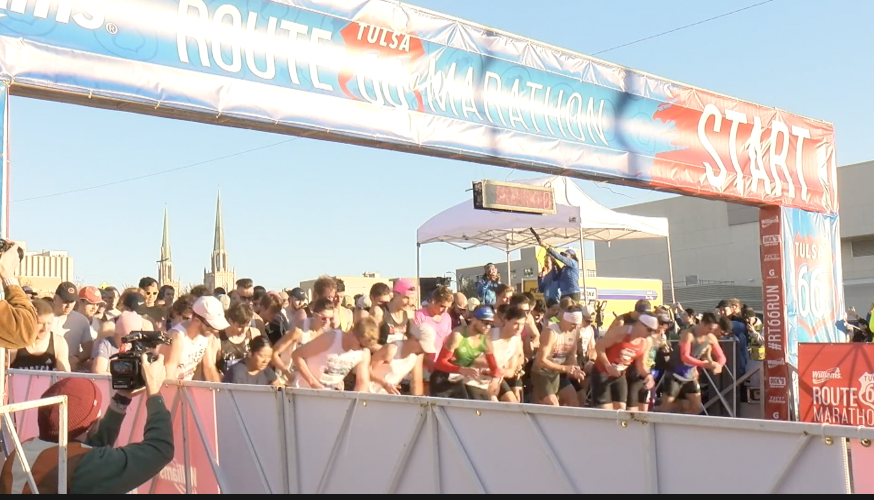 Route 66 marathon run