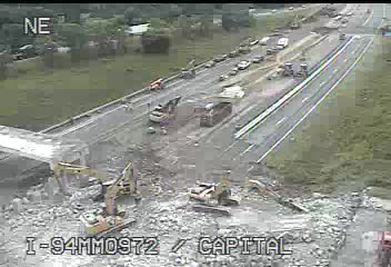 Capital Ave bridge demolition on July 8, 2023
