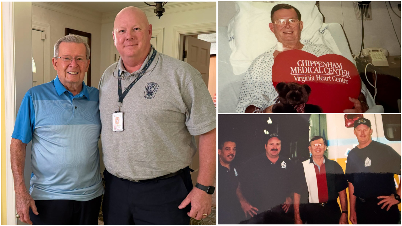 Firefighter reunites with man he saved from cardiac arrest 28 years ago