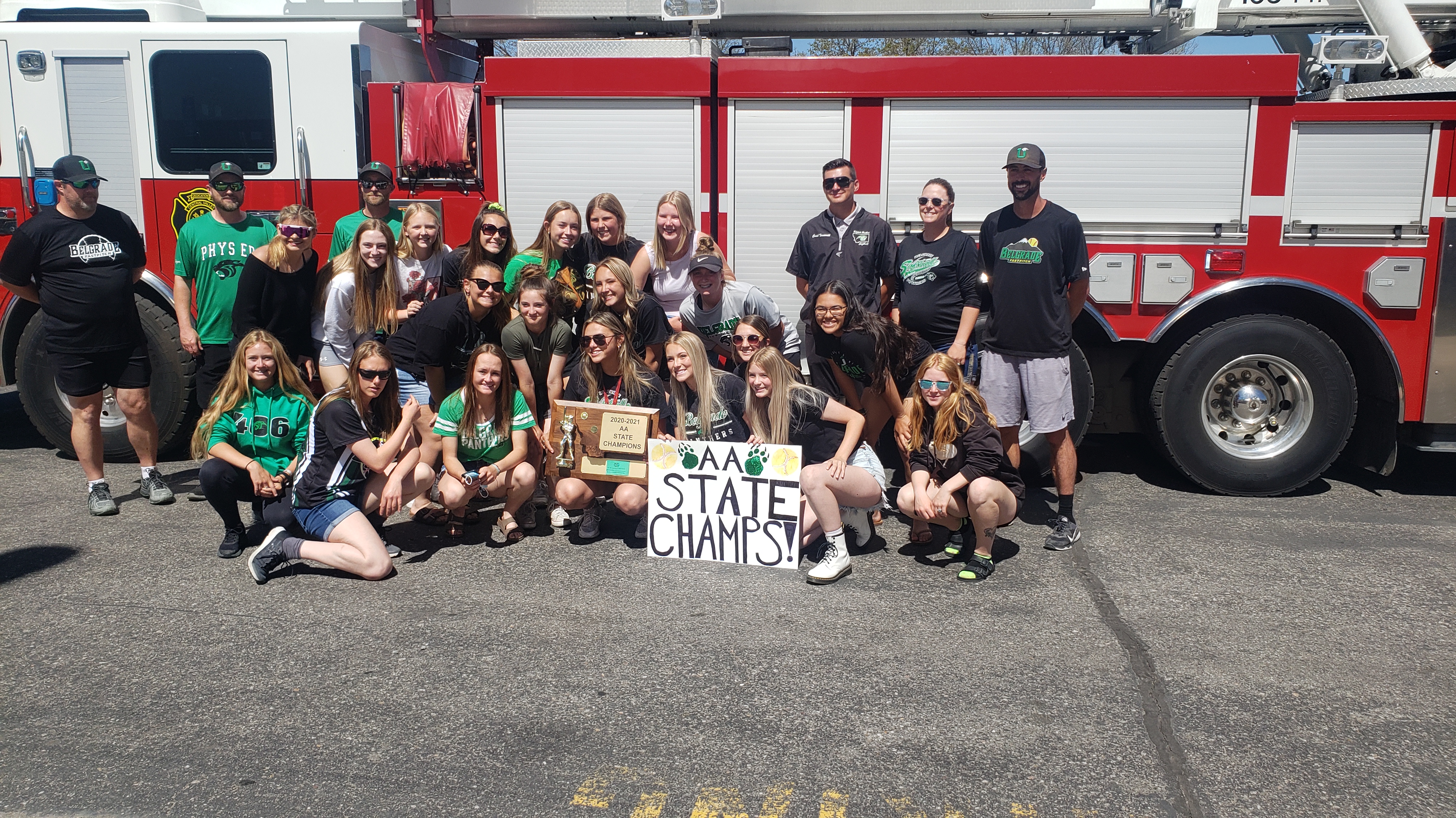 Belgrade Panthers hold championship parade; Joey Roberts wins AA Coach of the Year