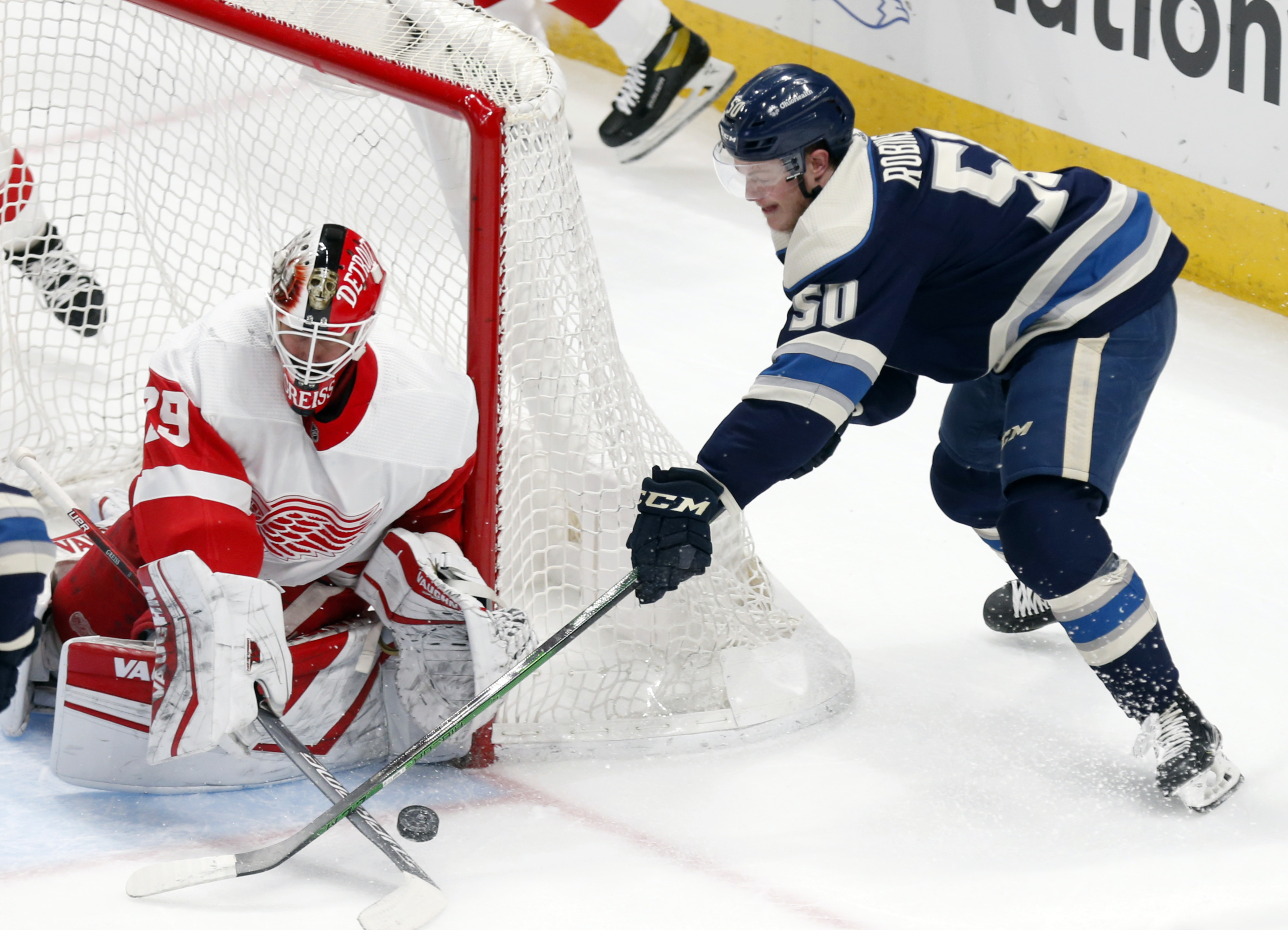 Thomas Greiss Red Wings Blue Jackets Hockey