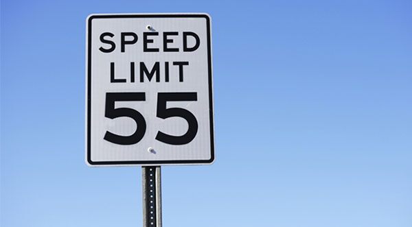 Speed limit 55 sign