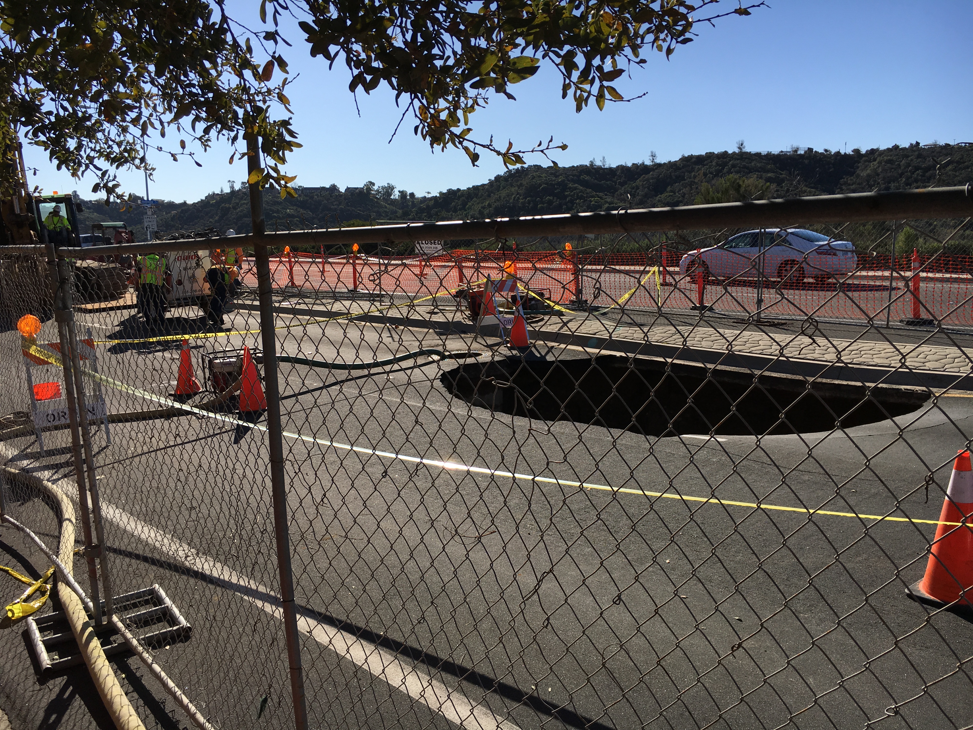 Sinkhole in Rancho Penasquitos