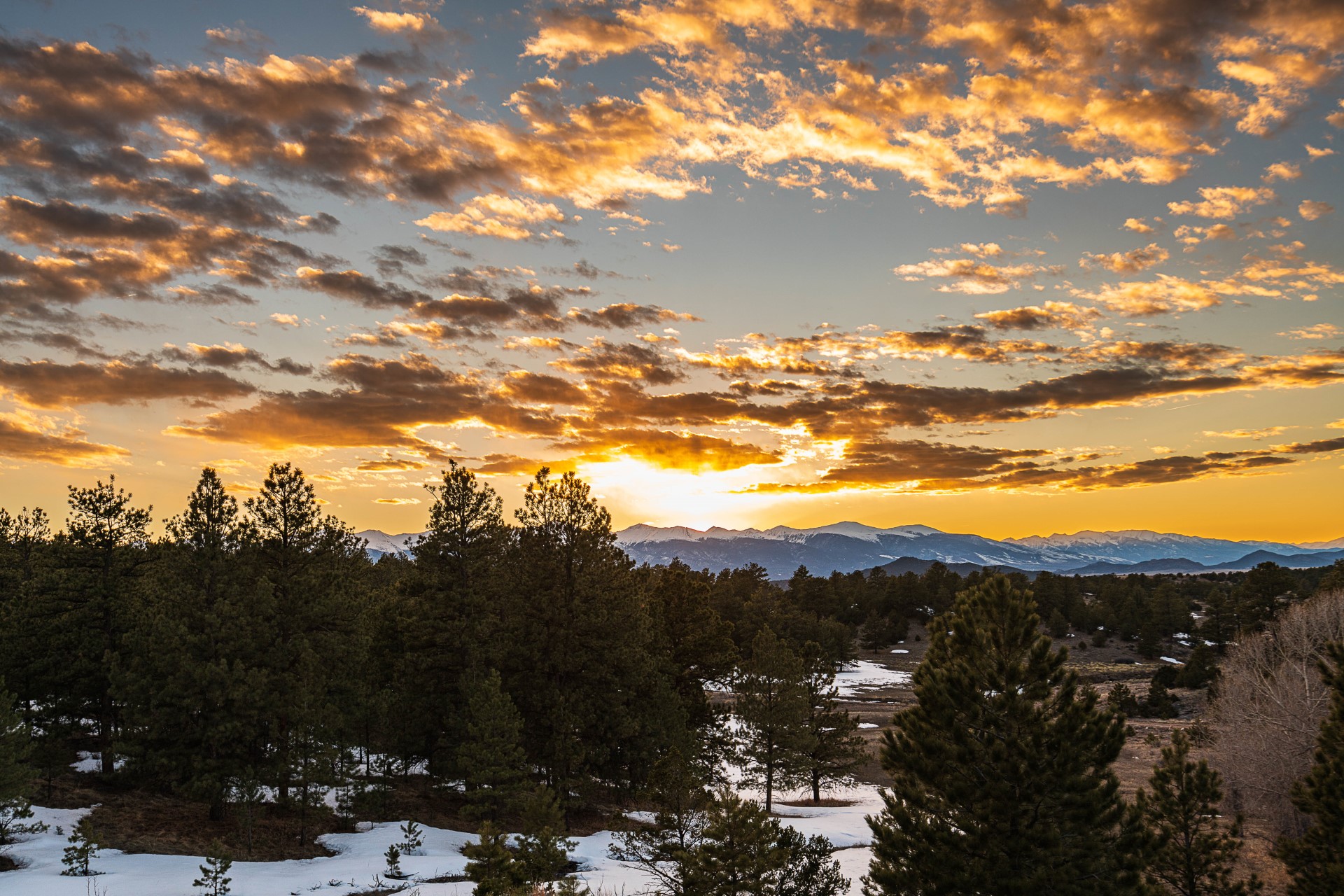 Wet Mountain Valley sunset