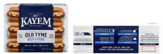 Recalled food from Kayem Food Inc.