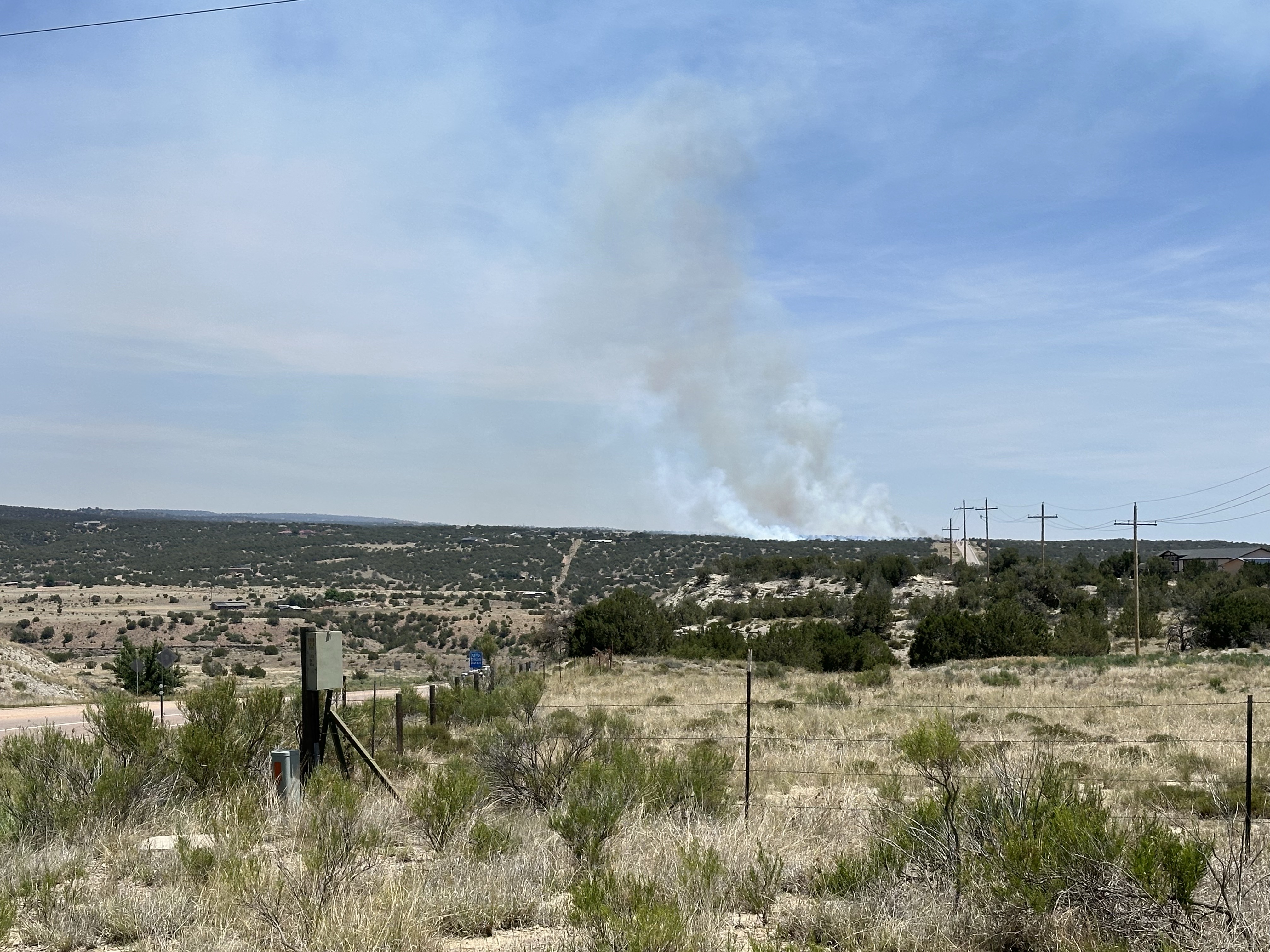 Fire north of Penrose