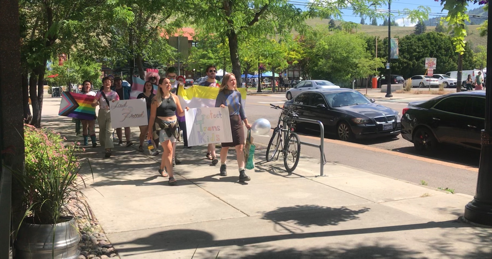 LGBTQ community members and supporters marched Higgins Ave. Thursday