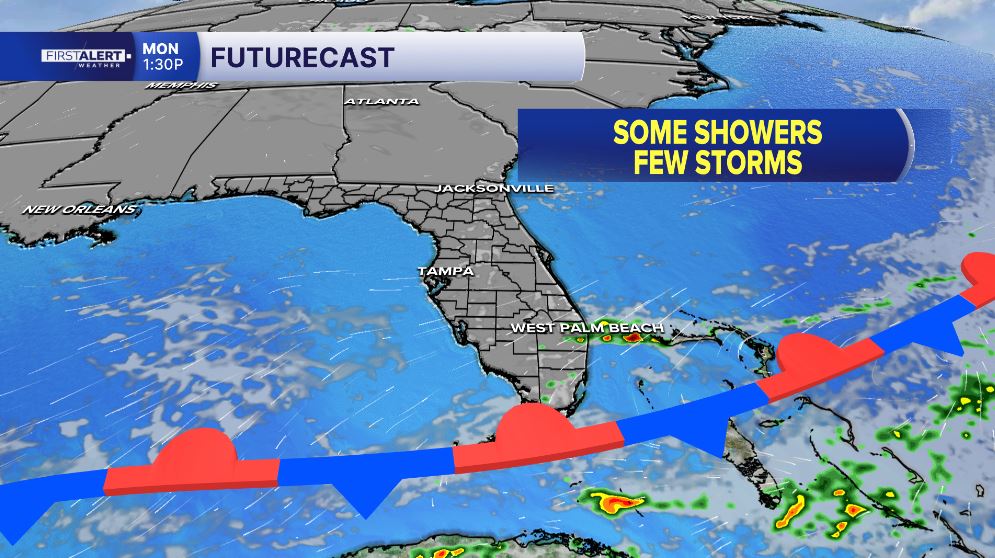 Chance of rain continues Monday