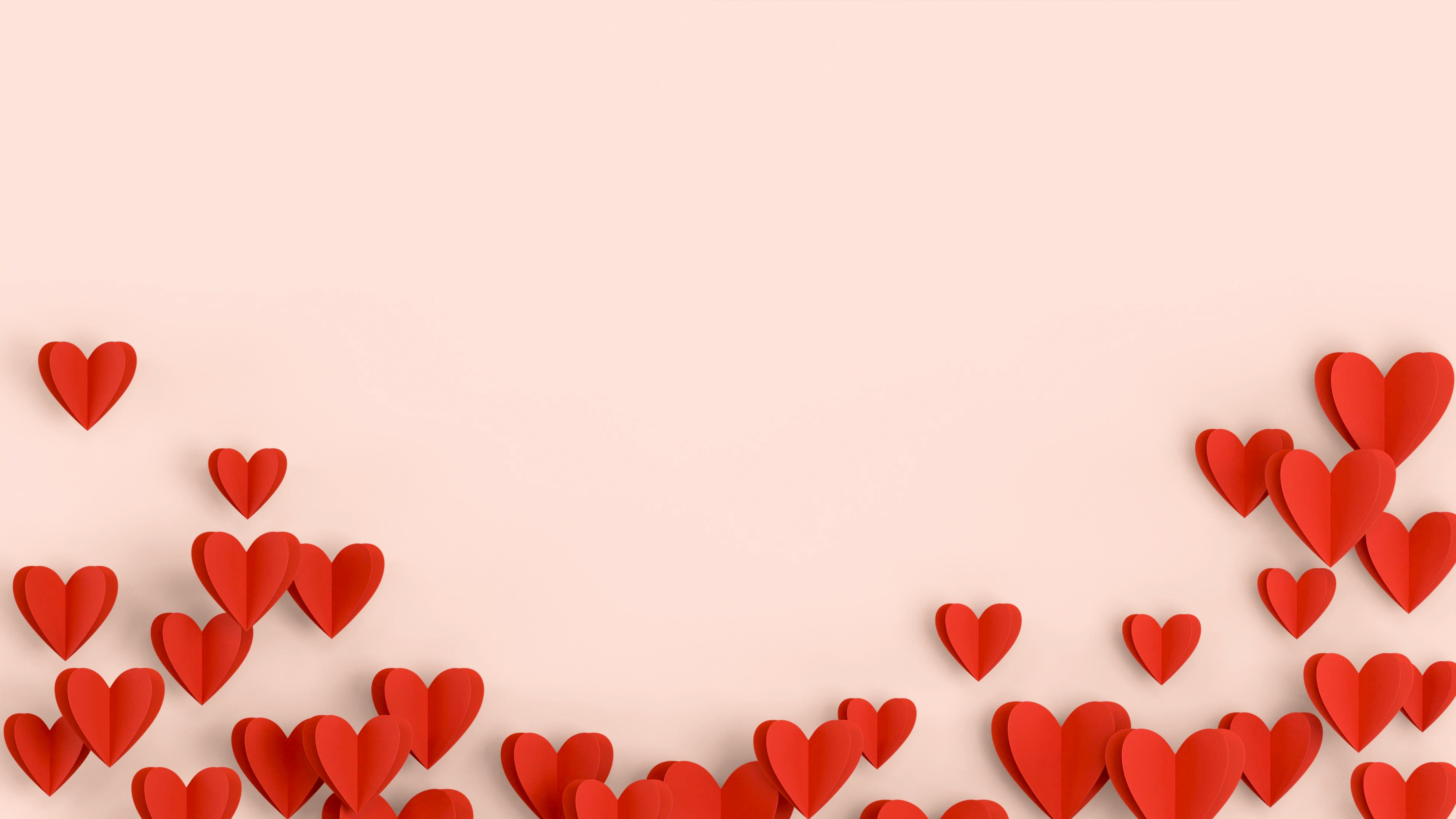 Red,Hearts,Background,,Paper,Cut,Romantic,Concept,,Top,View.,Beautiful