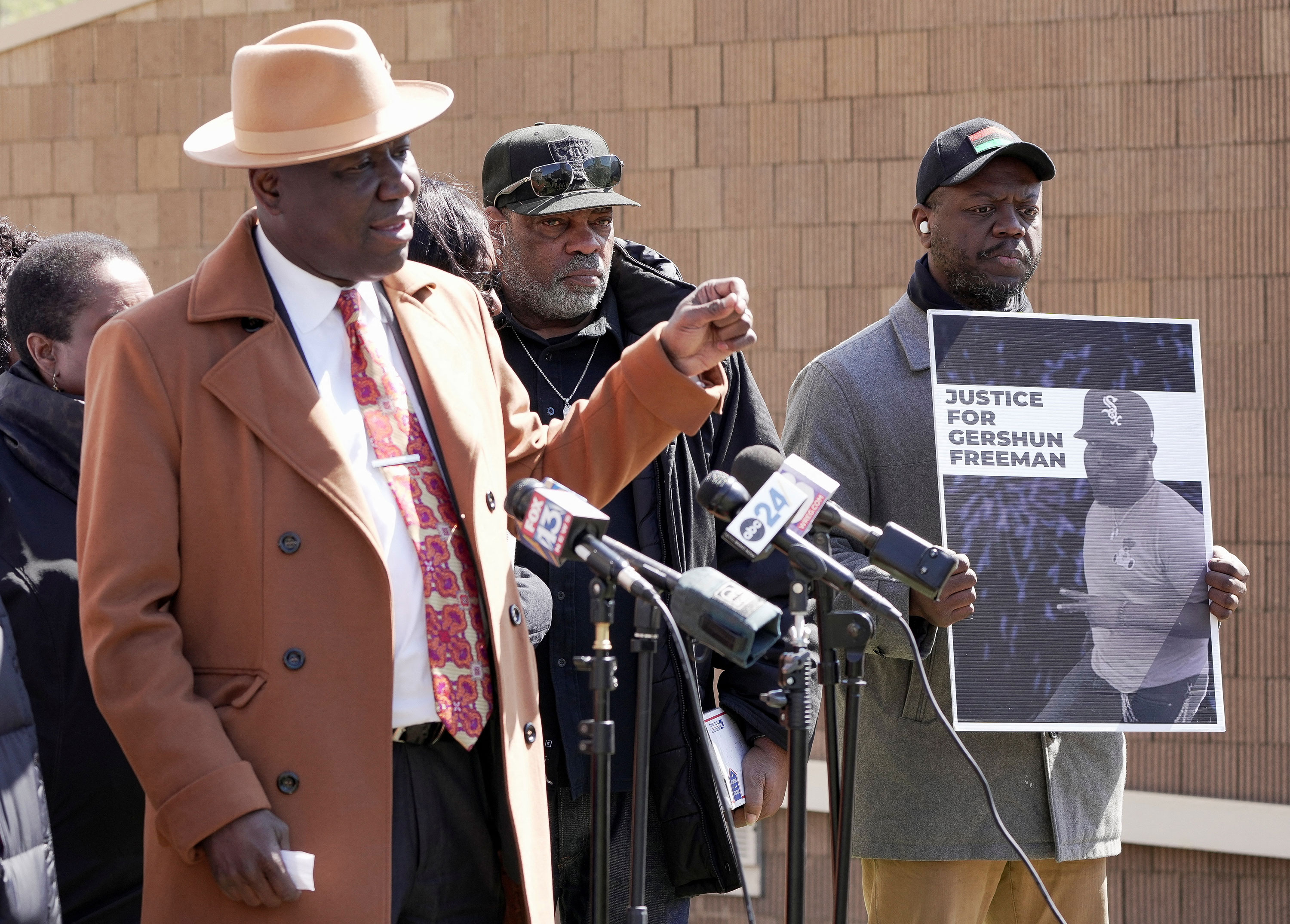 Attorney Ben Crump holds news conference with family of Gershun Freeman, in Memphis
