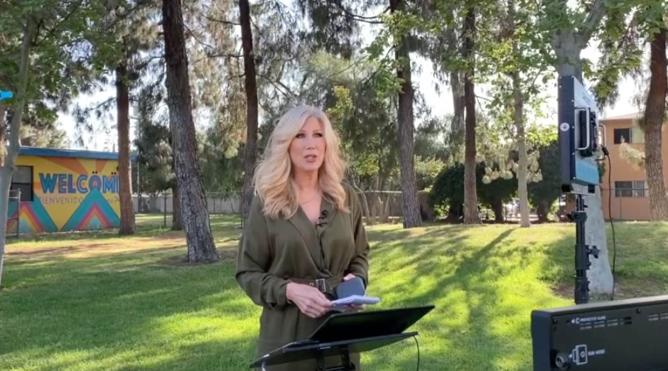 kimberly hunt on scene of town hall