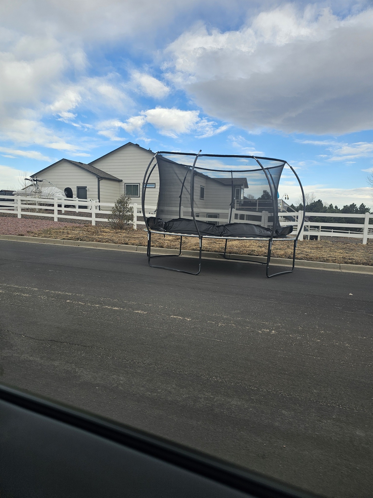 Trampoline in the Road
