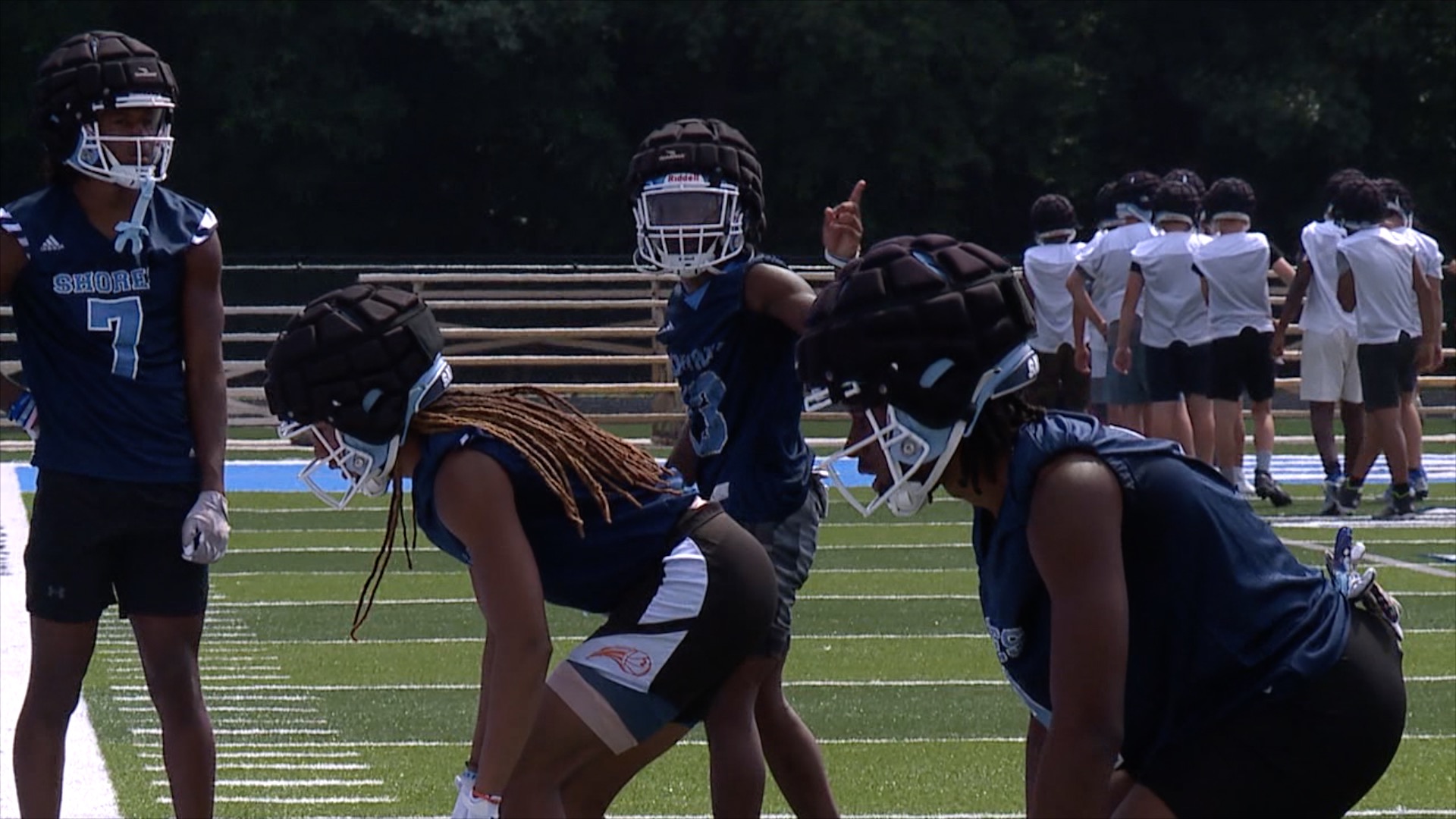 Mona Shores football practice