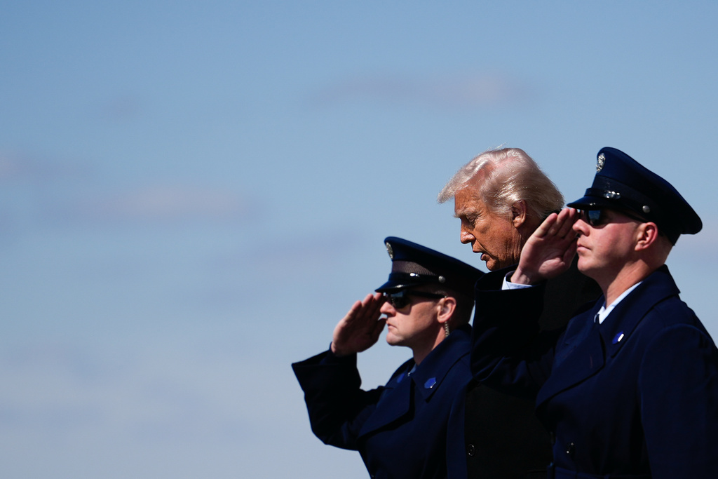 President Donald Trump arrives on Air Force One, Wednesday, March 18, 2026, at Dover Air Force Base, Del., to attend the casualty return for the six crew members of an Air Force refueling aircraft who died when their plane crashed in western Iraq while supporting operations against Iran. 