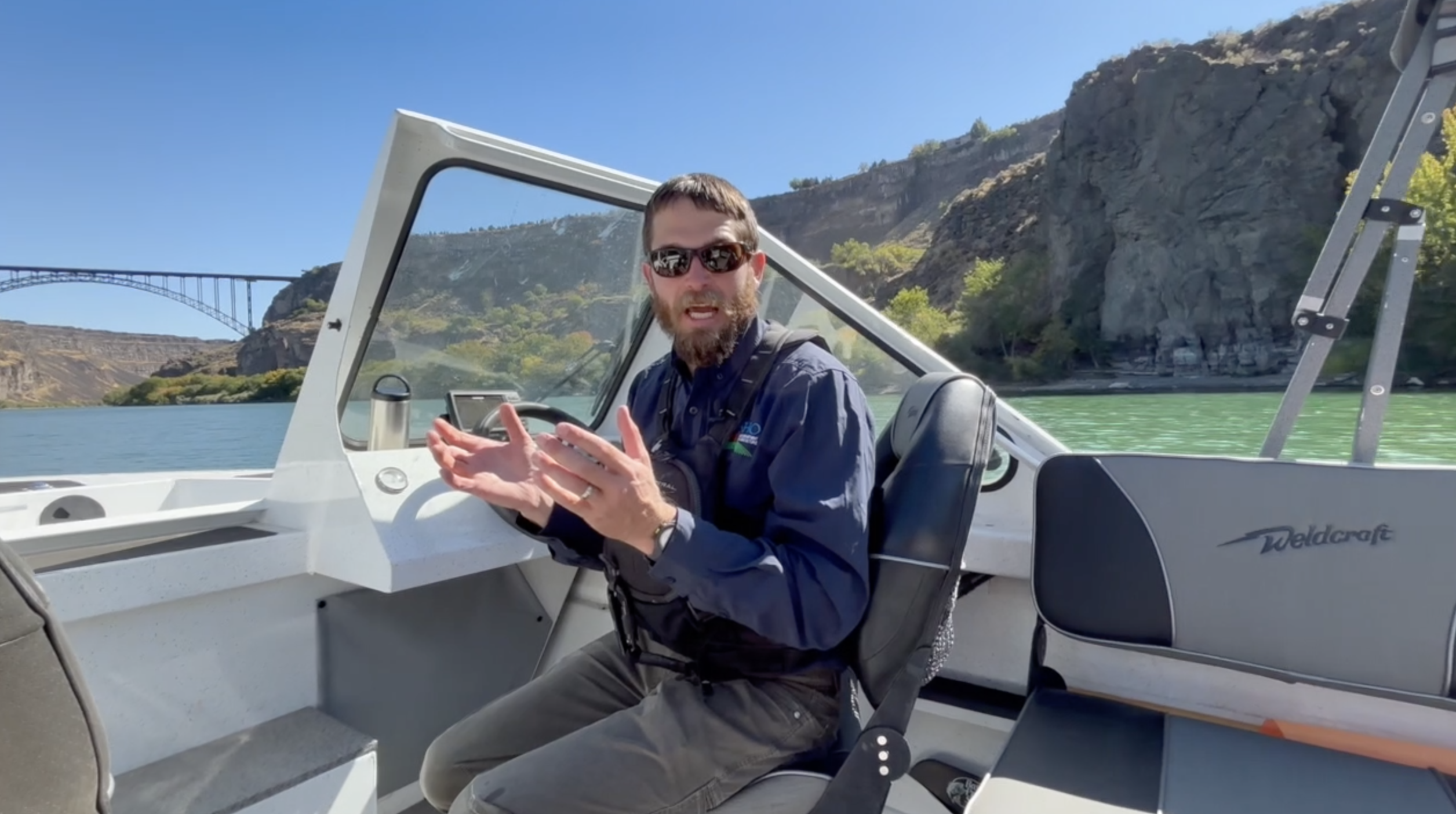 Nic Zurfluh, ISDA's Bureau Chief for Invasive Species, discusses the developing treatment plan for invasive quagga on the Snake River on Thursday, Sept. 26, 2024 near Twin Falls.