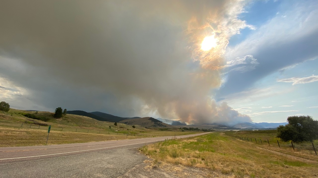 Magpie Rock Fire about eight miles west of Dixon