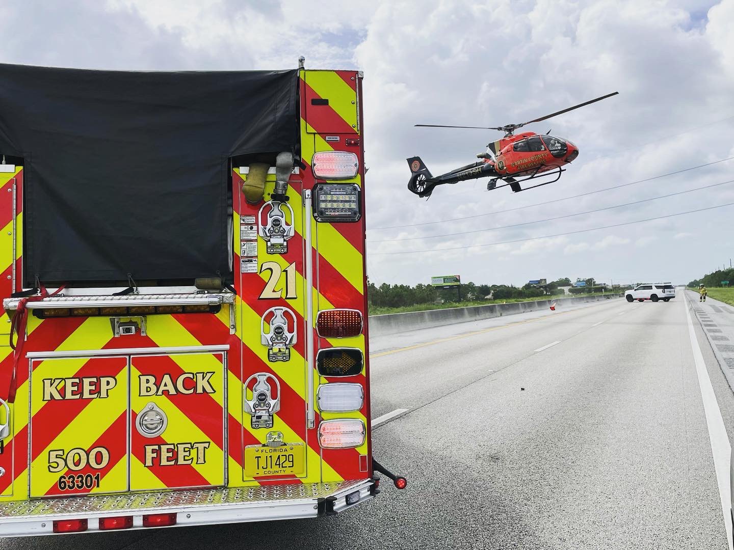 victim airlifted after Florida's Turnpike crash, July 26, 2023