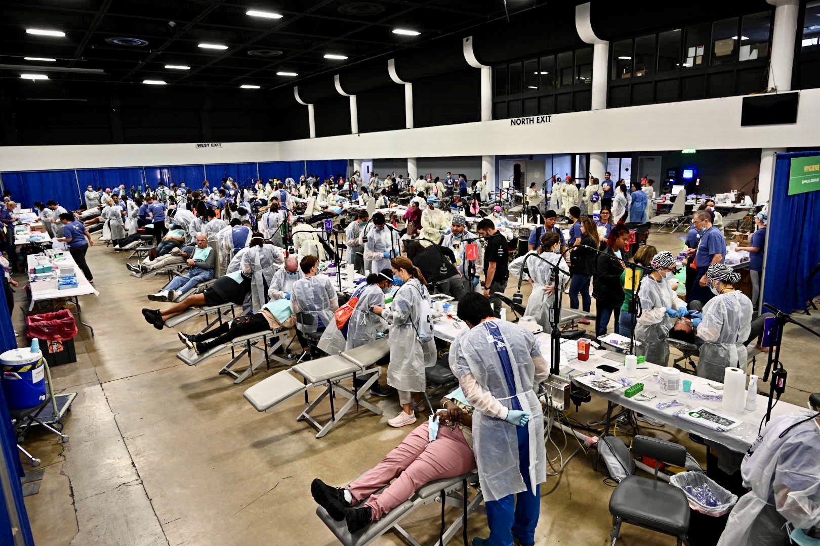 Free dental exams offered by Florida Dental Association Foundation at the South Florida Fairgrounds' Expo Center were at capacity on Feb. 25, 2023.