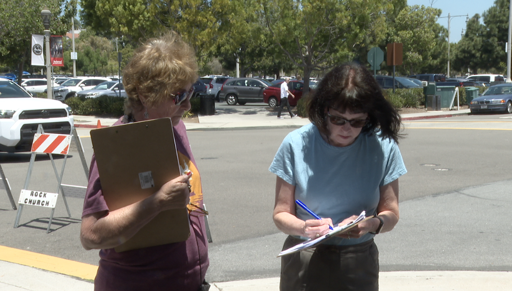 Veronica Haynes drove from Tierrasanta to sign the petition. 