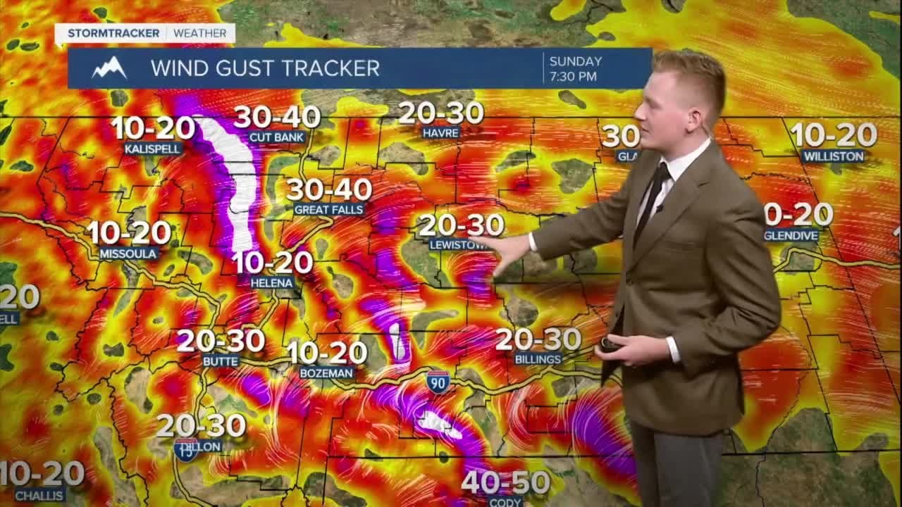 Powerful winds and record-breaking warmth for Sunday