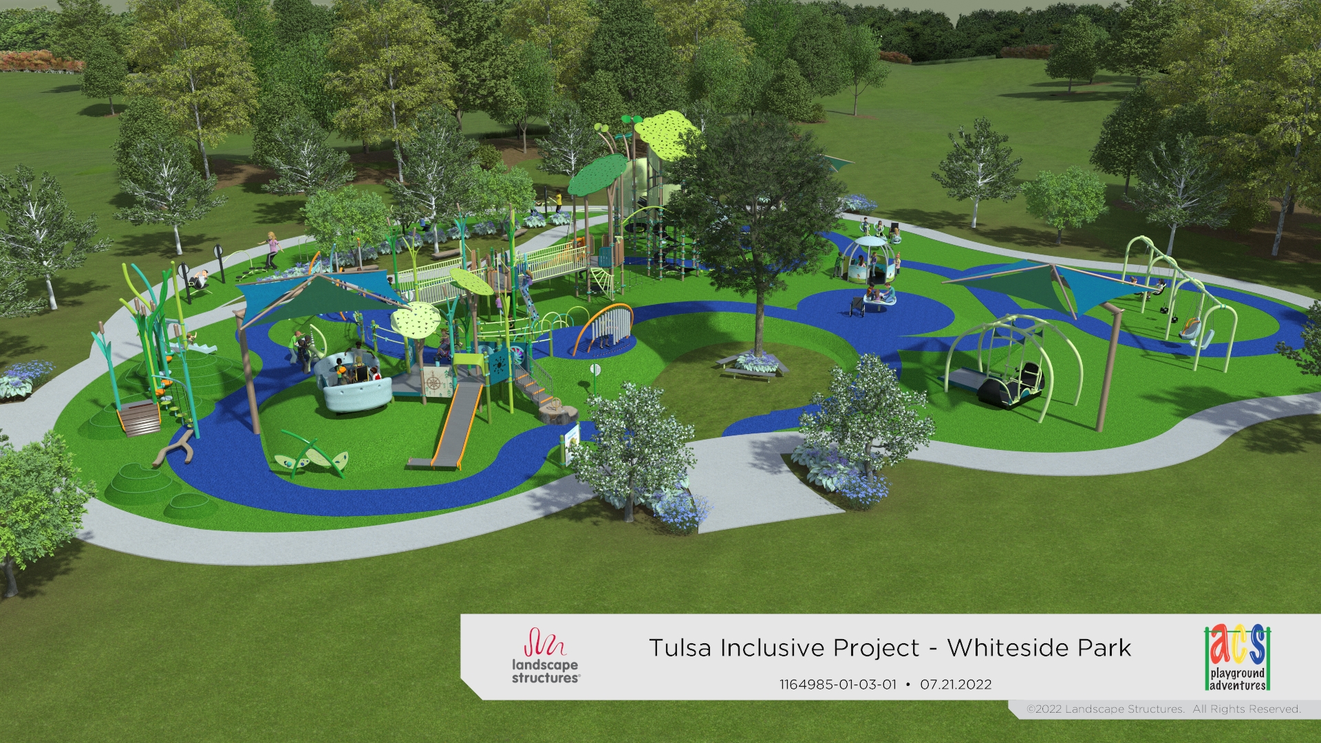 Renderings of an inclusive park in Tulsa