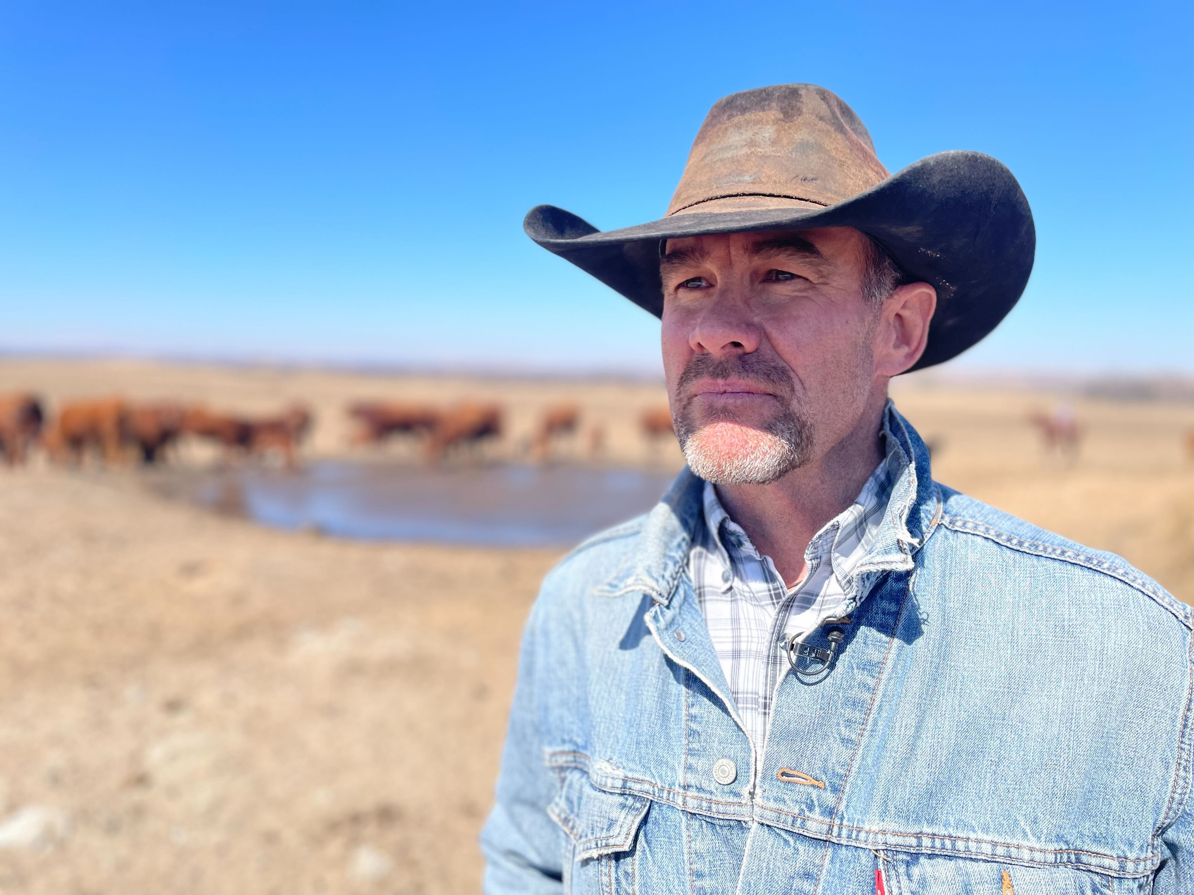 Shane Pennington is a cattle farmer near Canadian, Texas.
