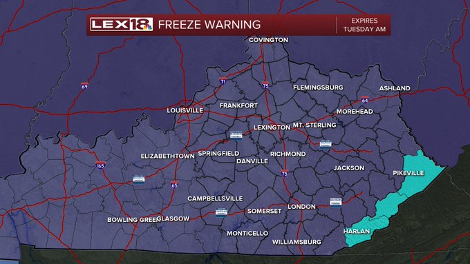Freeze warning