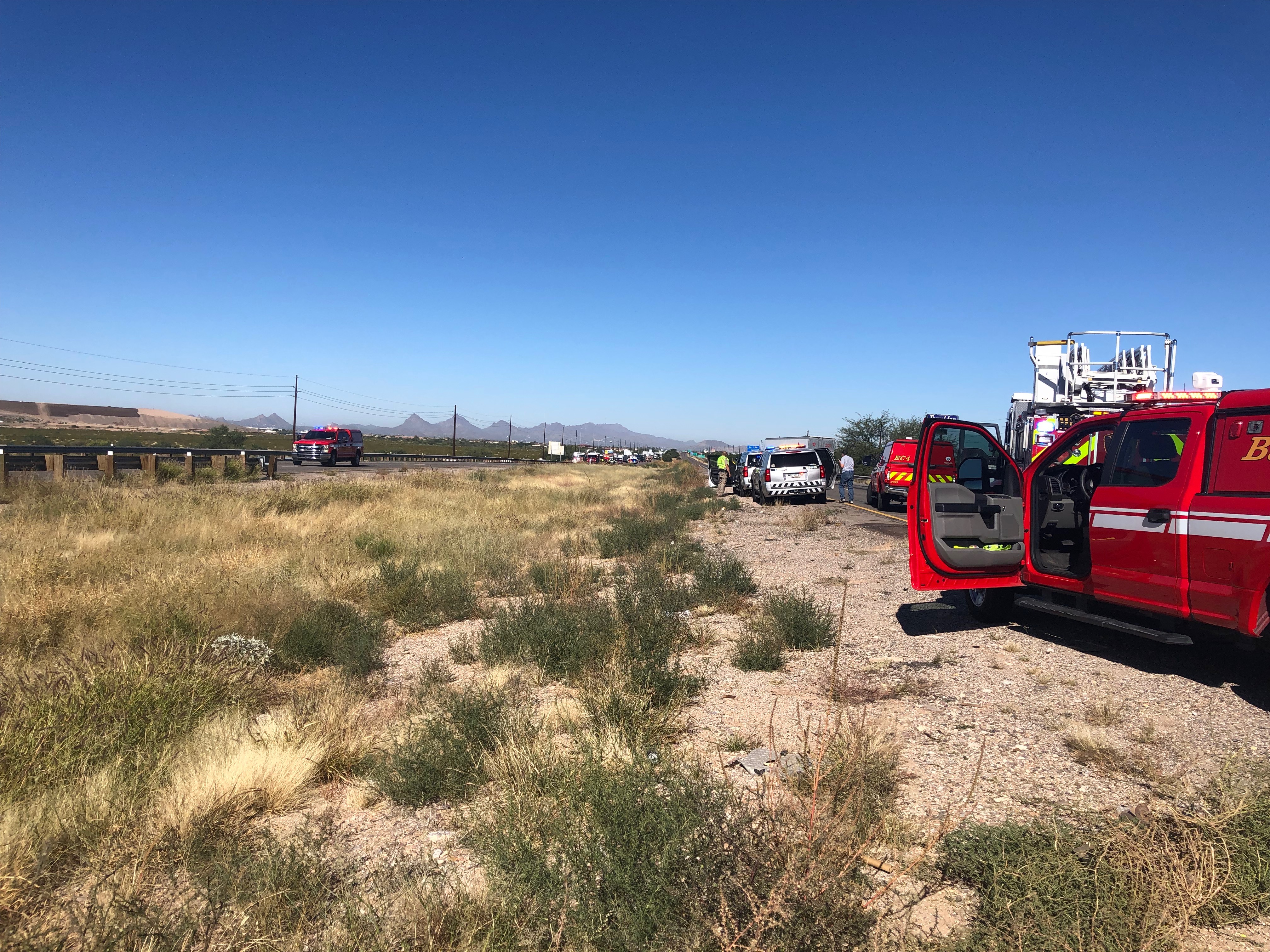 A toxic substance spill shut down Interstate 10 in both directions at Wilmot Thursday.