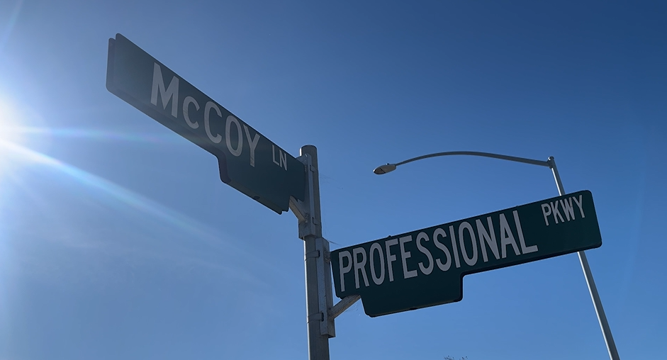 mccoy lane and professional parkway roadwork santa maria