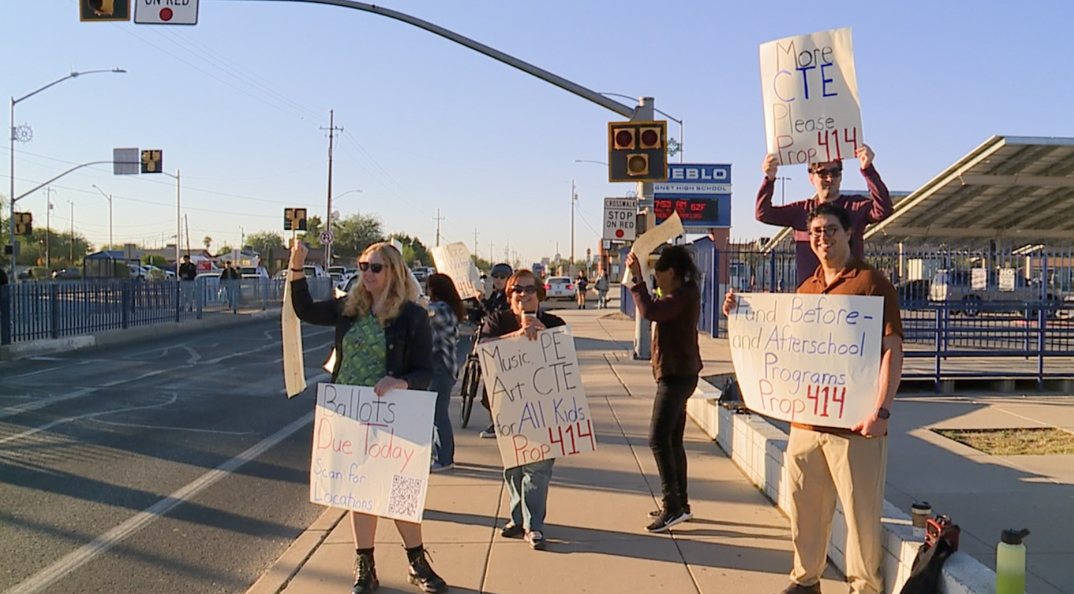 Pueblo High School teachers rally for Prop 414