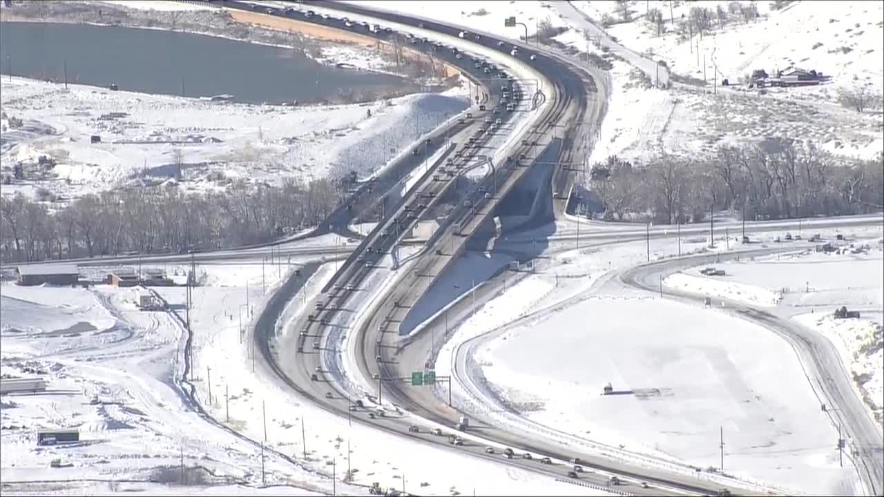 Snowy roads on April 20 2021