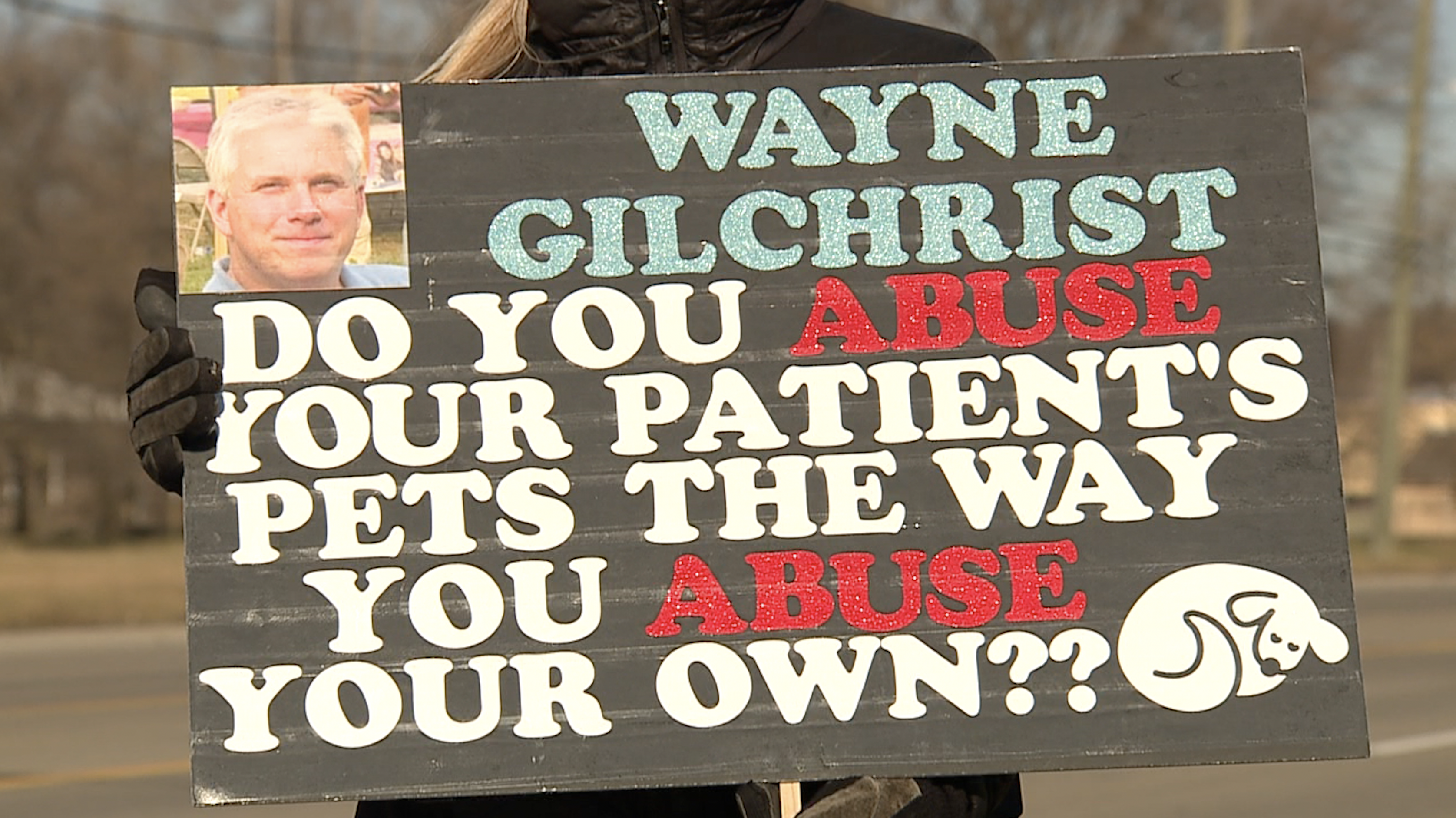 Wayne Gilchrist Animal Rights Protestors