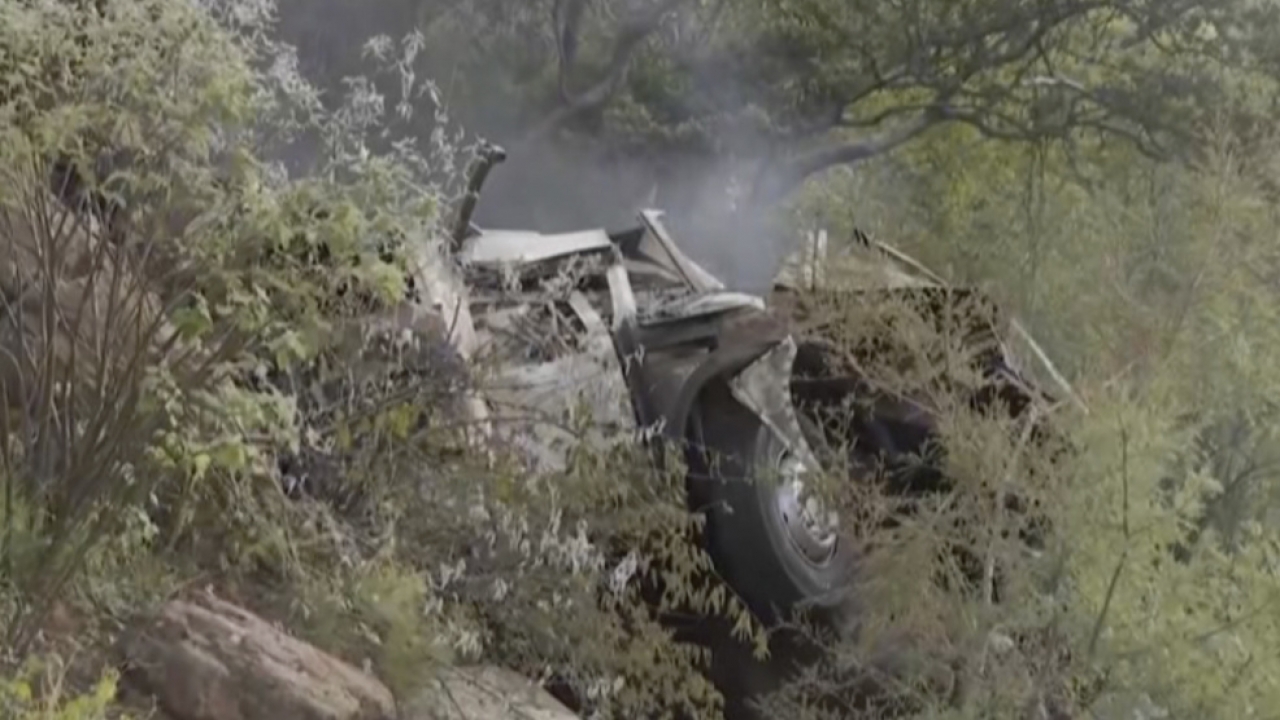 The scene of a deadly bus crash in Limpopo, South Africa.