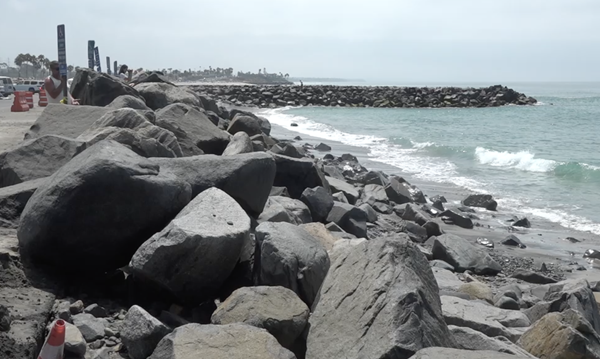 Popular North County beach loses most of its sand amid heavy swells 
