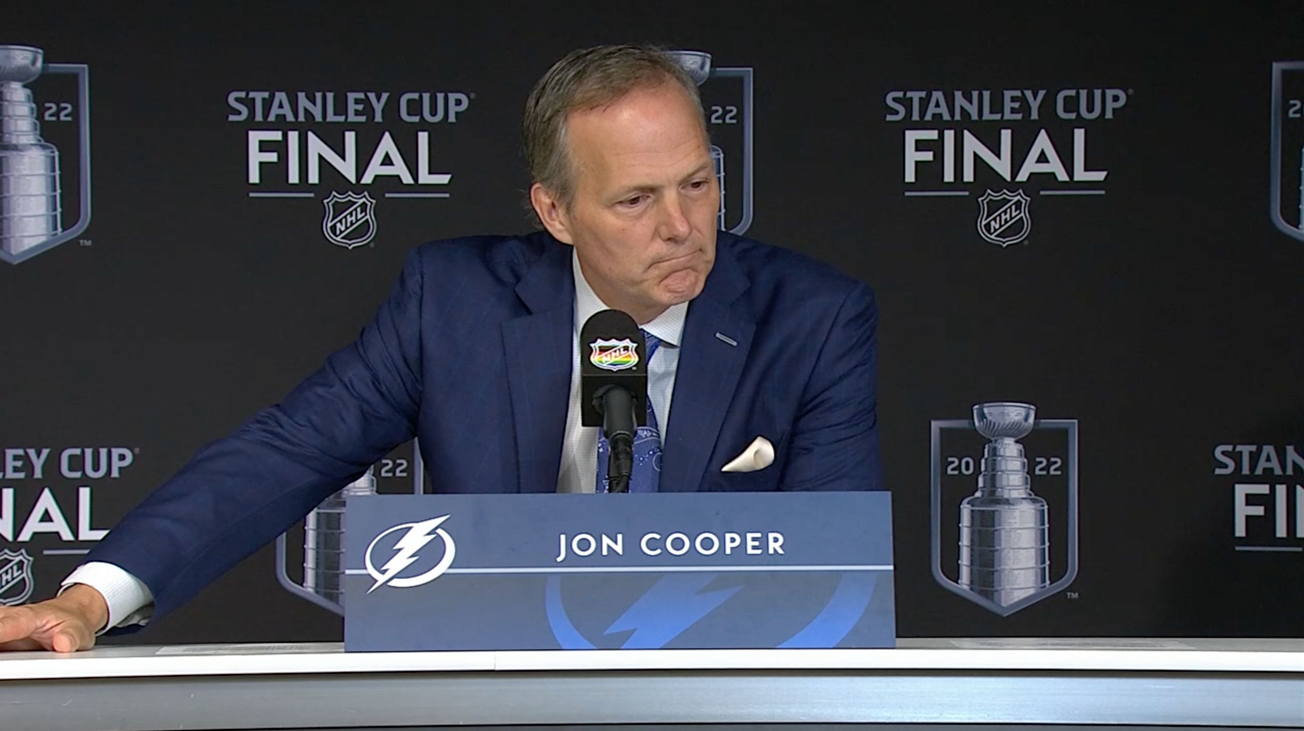 Coach Jon Cooper at Gm. 4 Loss