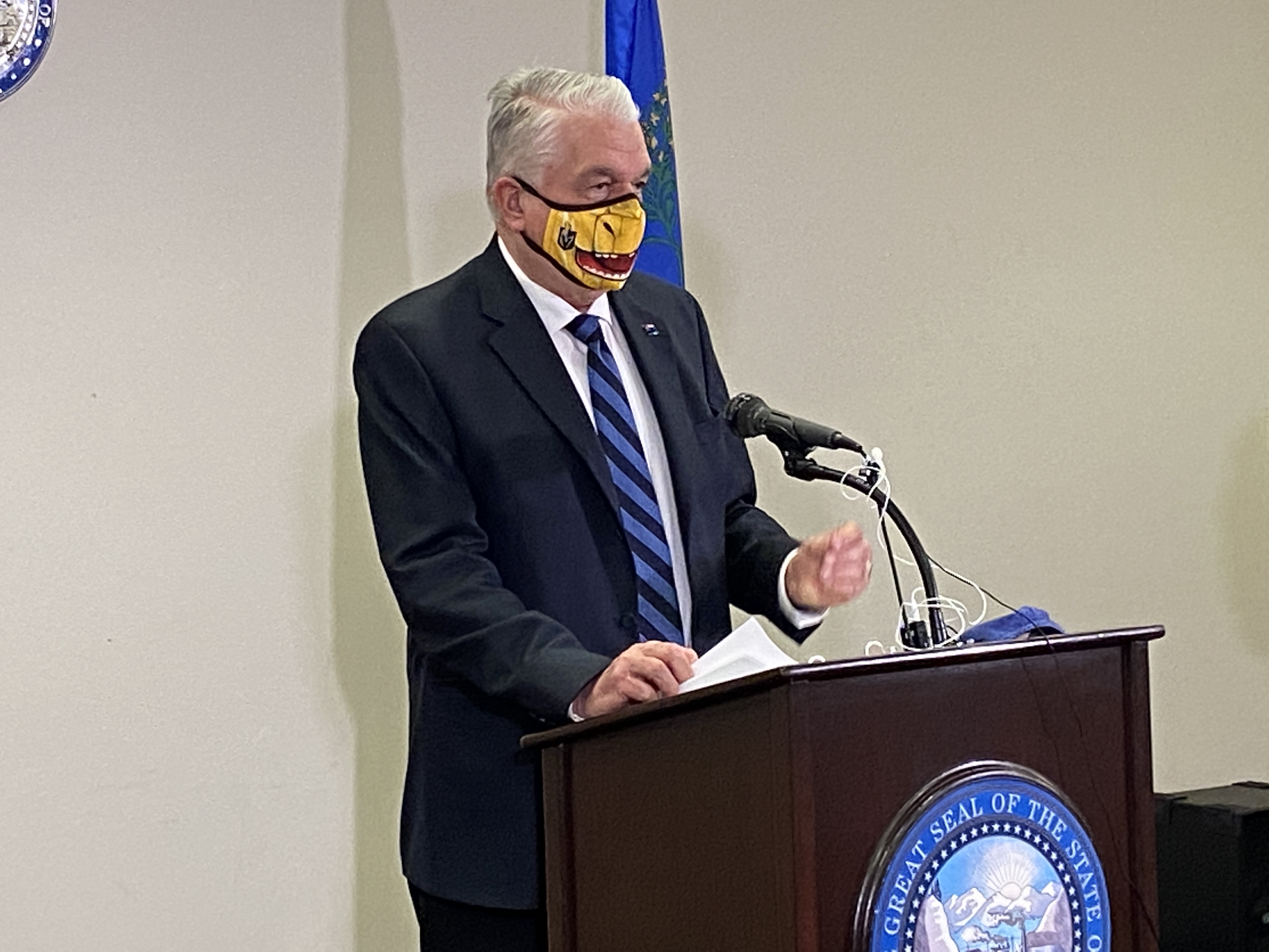 Gov. Steve Sisolak held a news conference on Tuesday, Sept. 29, 2020 to discuss relaxed restrictions related to the state's COVID-19 response