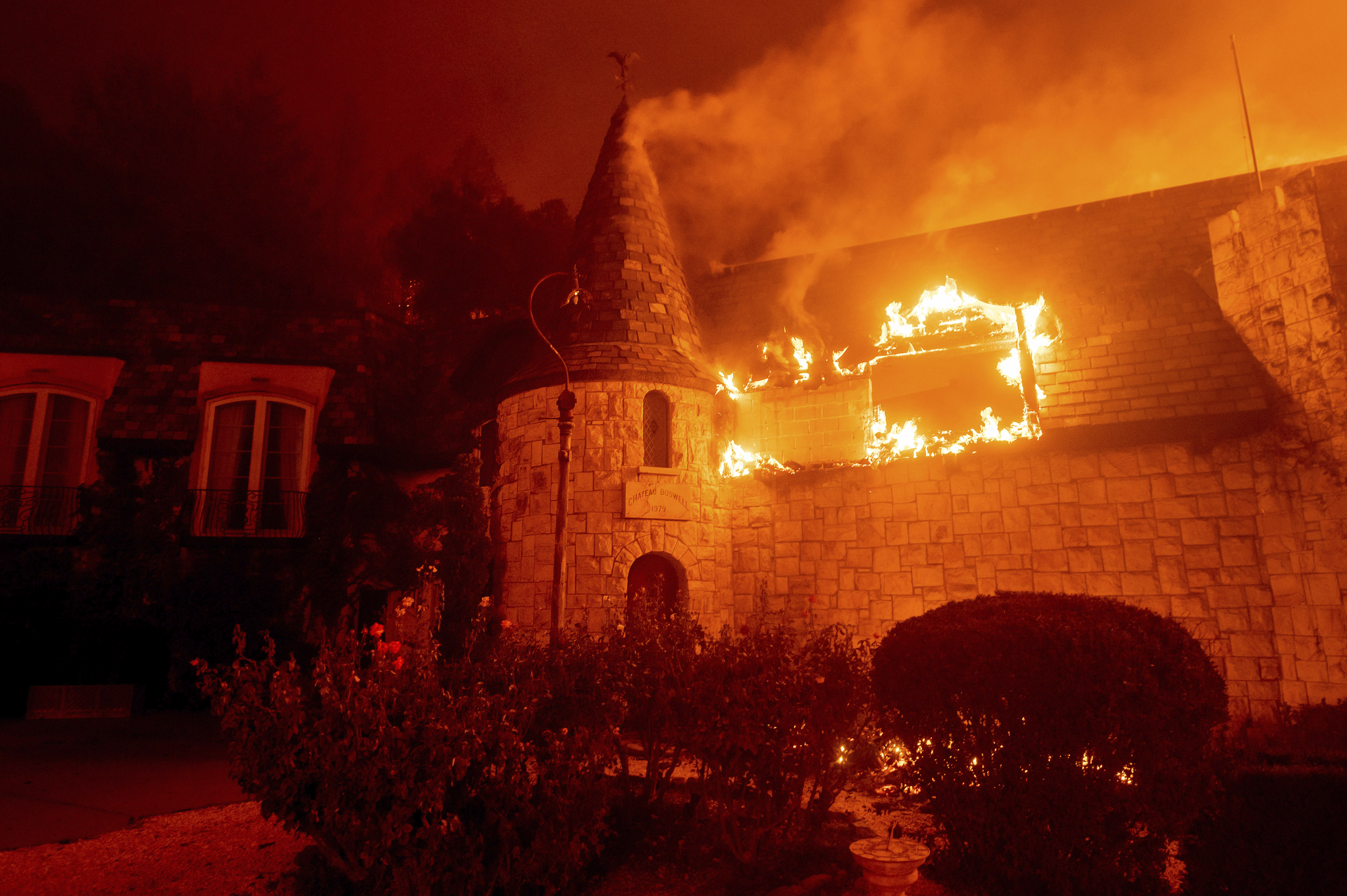 Napa's Chateau Boswell burns in latest California wildfire