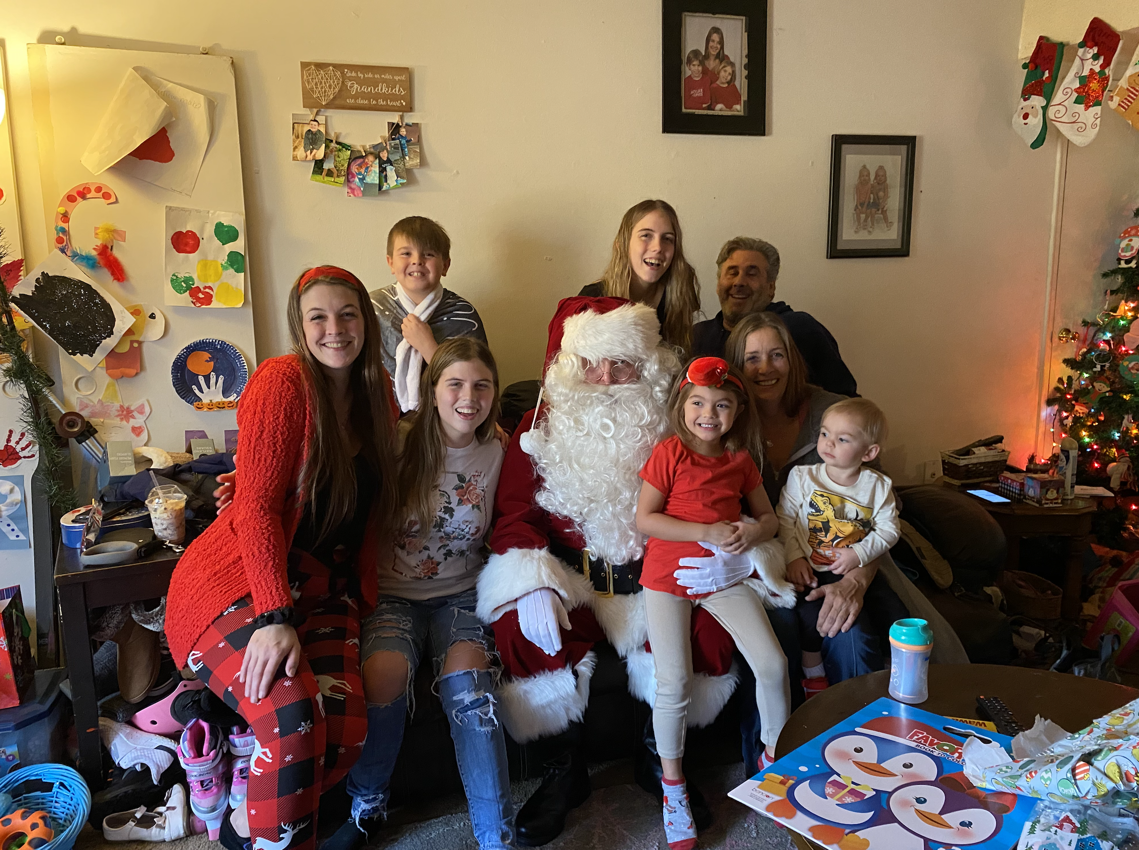 Tammy Parsons with her family at Christmas