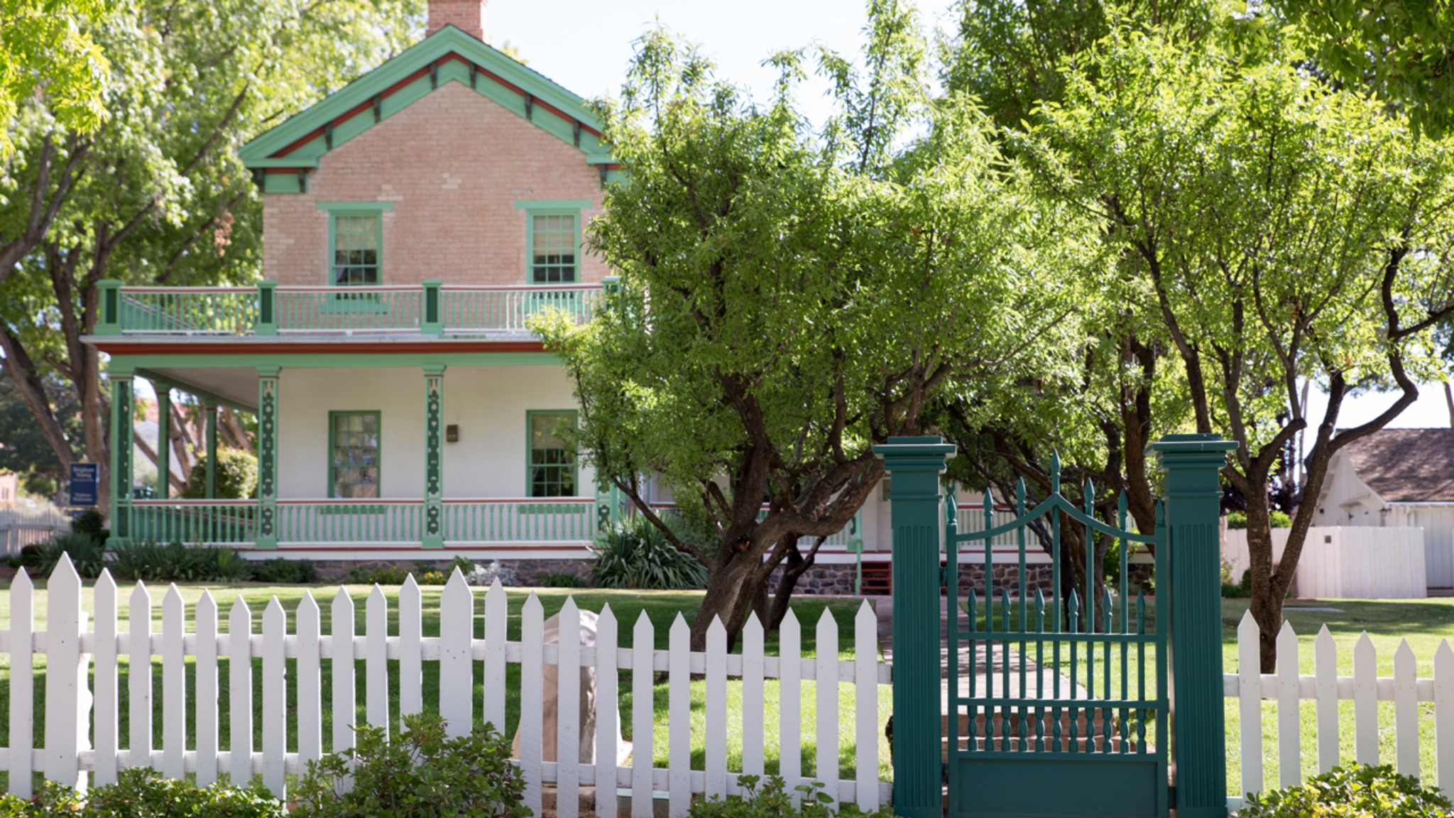 The exterior of the Brigham Young Winter Home and Office in St. George, Utah.