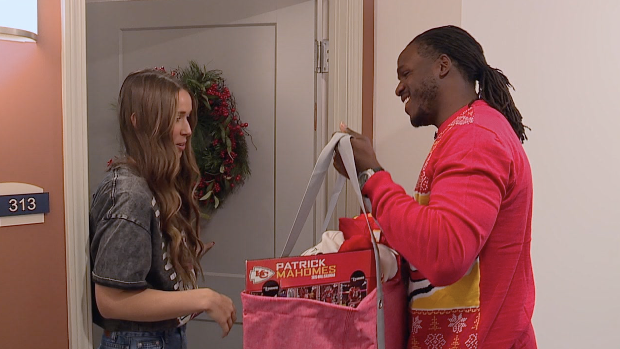 Jamaal Charles delivering gifts 