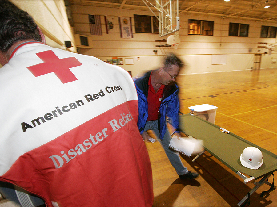 american red cross fire evacuation center shelter